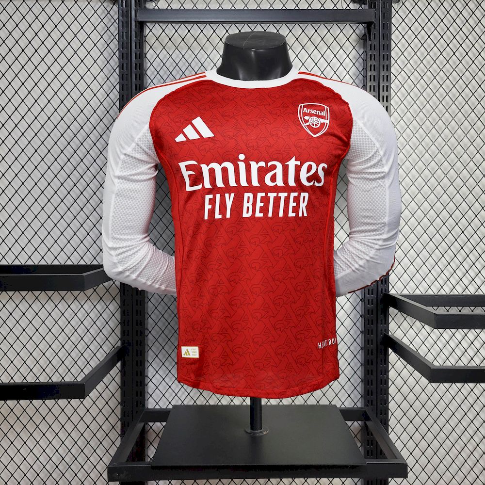 Arsenal 2025/26 Camisola Principal de Manga Comprida Versão Jogador – Homem
