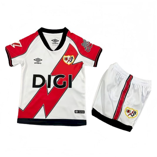 Rayo Vallecano 2025/26 Conjunto Principal – Criança
