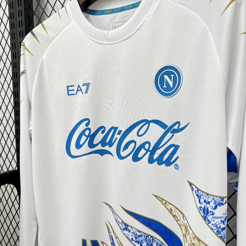 Napoli 2025/26 Camisola de Pré-Jogo de Manga Comprida – Homem