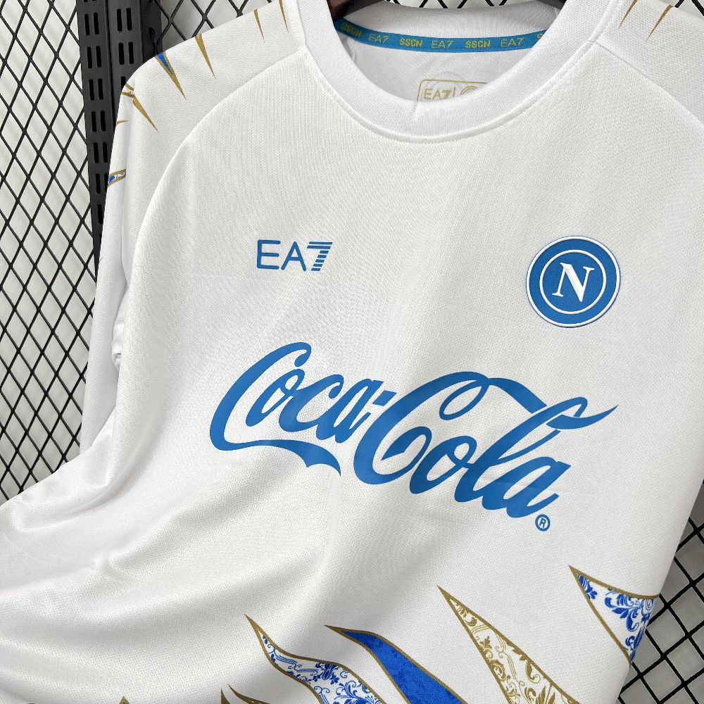Napoli 2025/26 Camisola de Pré-Jogo de Manga Comprida – Homem
