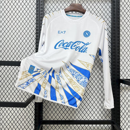 Napoli 2025/26 Camisola de Pré-Jogo de Manga Comprida – Homem