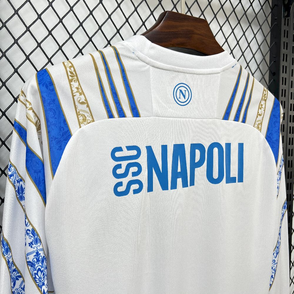 Napoli 2025/26 Camisola de Pré-Jogo de Manga Comprida – Homem