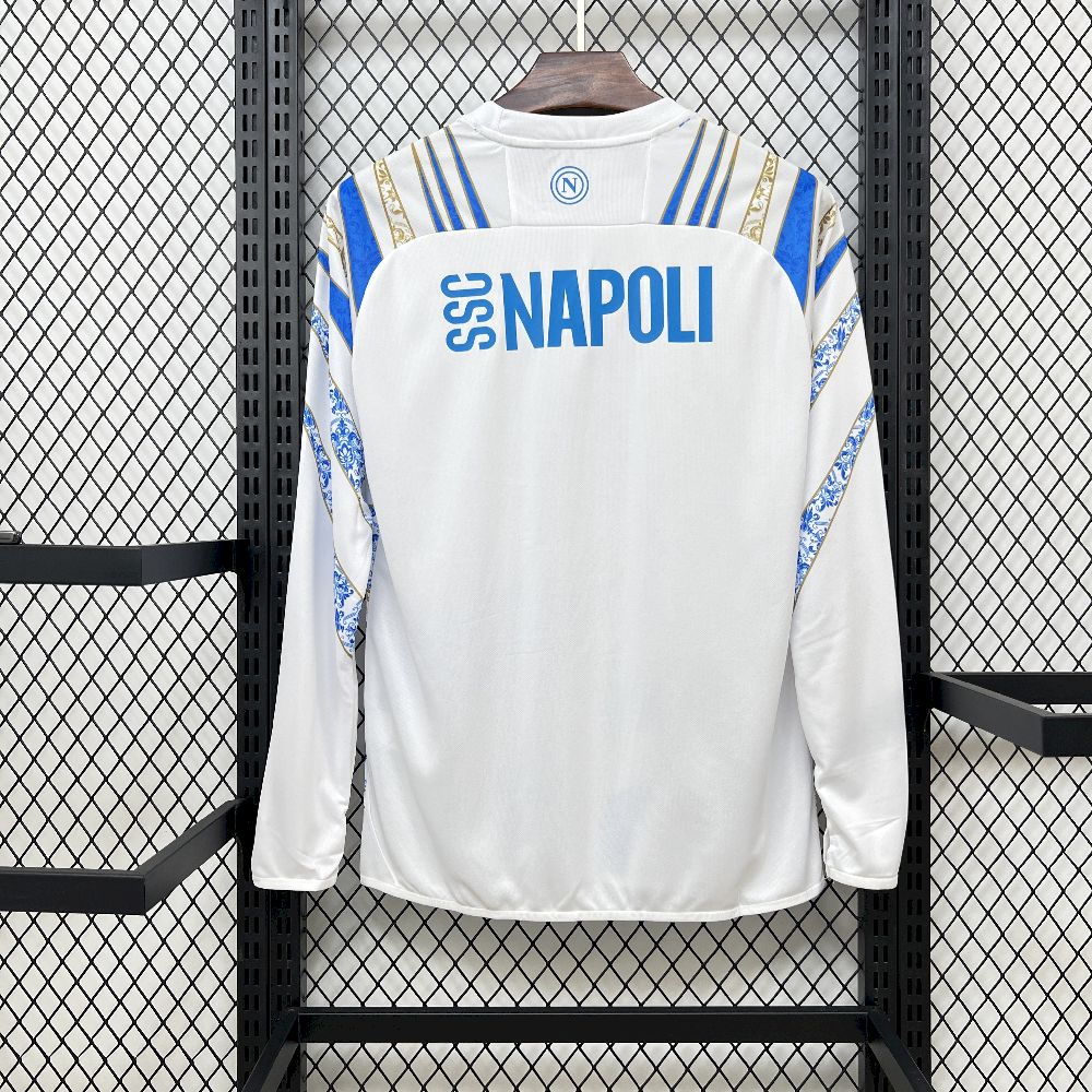 Napoli 2025/26 Camisola de Pré-Jogo de Manga Comprida – Homem