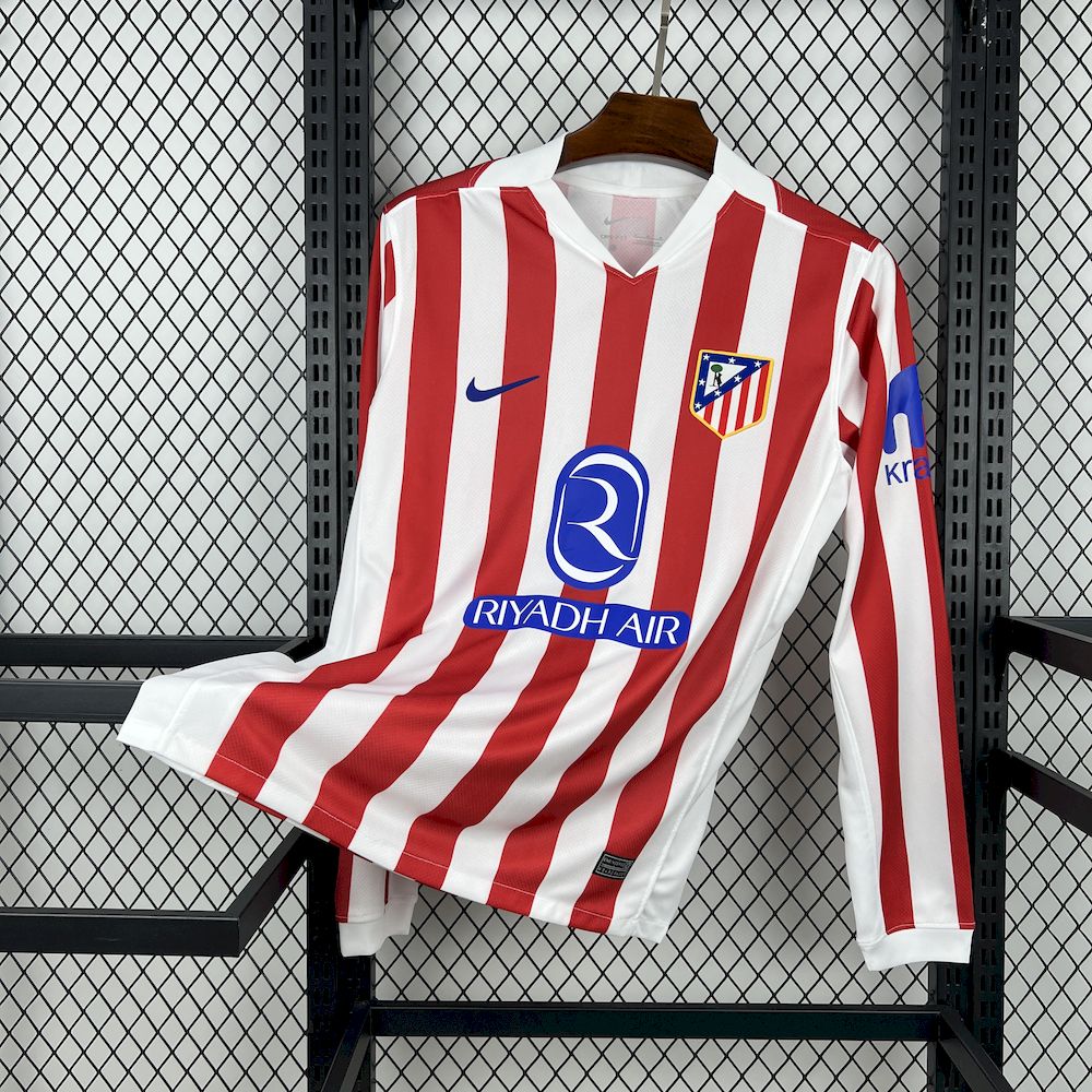 Atlético de Madrid 2025/26 Camisola Principal de Manga Comprida – Homem
