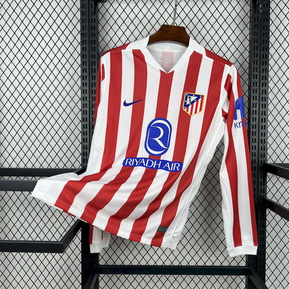 Atlético de Madrid 2025/26 Camisola Principal de Manga Comprida – Homem