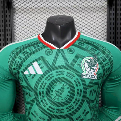 México 2026 Camisola Principal Mundial de Manga Comprida Camisola Versão Jogador – Homem