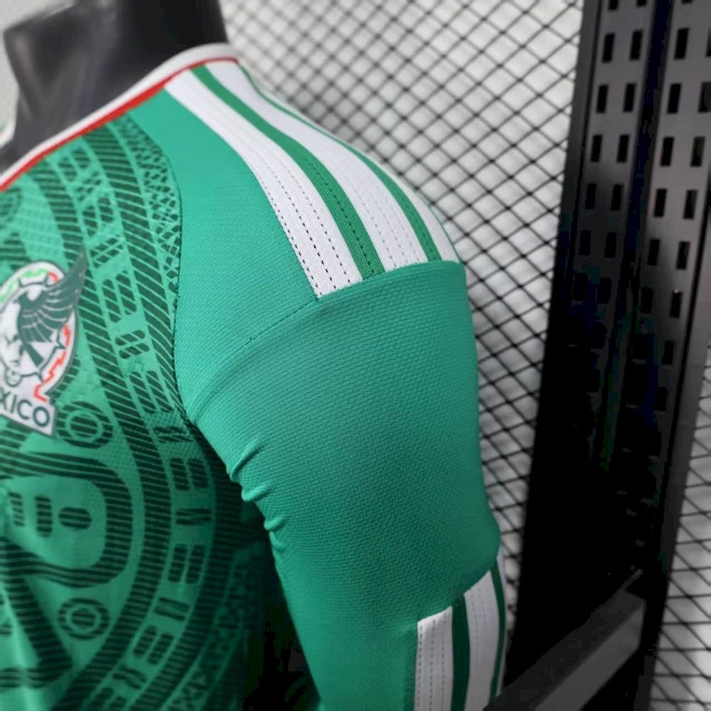 México 2026 Camisola Principal Mundial de Manga Comprida Camisola Versão Jogador – Homem