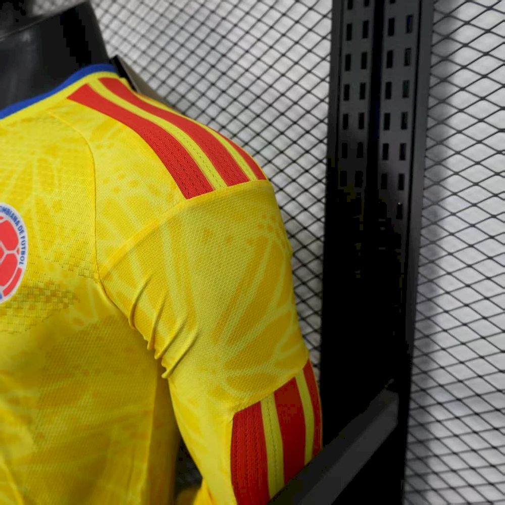 Colombia 2026 Camisola Principal Mundial de Manga Comprida Versão Jogador – Homem
