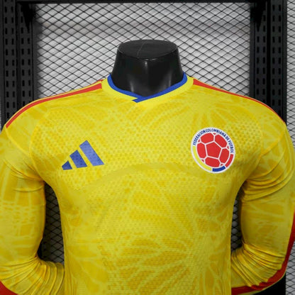 Colombia 2026 Camisola Principal Mundial de Manga Comprida Versão Jogador – Homem