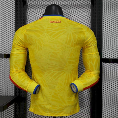 Colombia 2026 Camisola Principal Mundial de Manga Comprida Versão Jogador – Homem