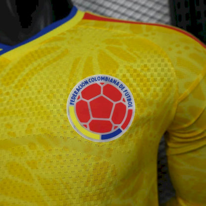 Colombia 2026 Camisola Principal Mundial de Manga Comprida Versão Jogador – Homem