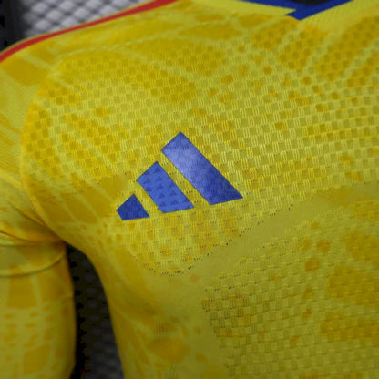 Colombia 2026 Camisola Principal Mundial de Manga Comprida Versão Jogador – Homem