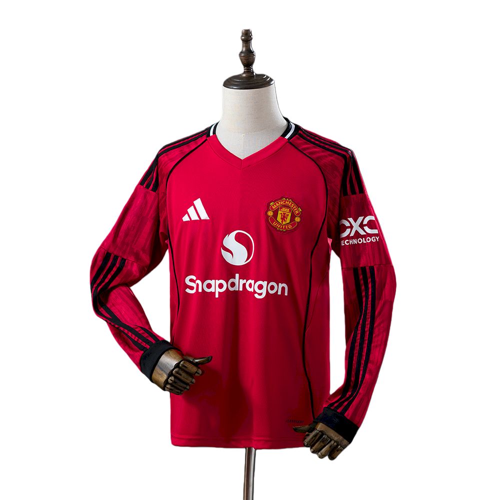 Manchester United 2025/26 Camisola Principal de Manga Comprida – Homem