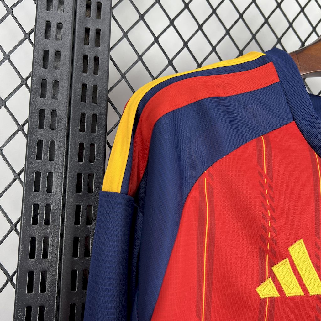 Espanha 2026 Camisola Principal Mundial de Manga Comprida (Versão Campeão 2 Estrelas) – Homem