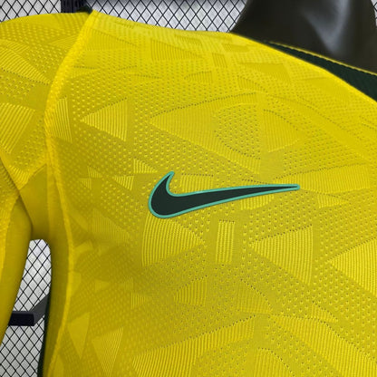 Brasil 2026 Camisola Principal Mundial de Manga Comprida Versão Jogador – Homem