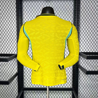 Brasil 2026 Camisola Principal Mundial de Manga Comprida Versão Jogador – Homem