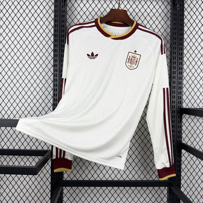 Espanha 2026 Camisola Alternativa Mundial de Manga Comprida (Versão Campeão 2 Estrelas) – Homem