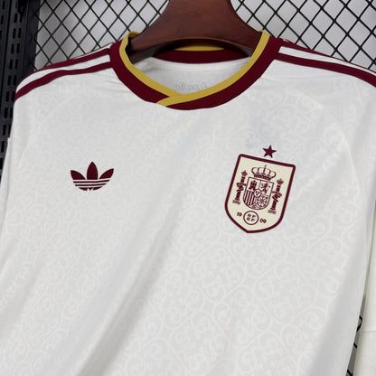 Espanha 2026 Camisola Alternativa Mundial de Manga Comprida (Versão Campeão 2 Estrelas) – Homem