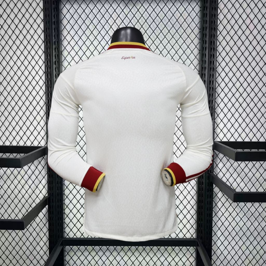 Espanha 2026 Camisola Alternativa Mundial de Manga Comprida Versão Jogador – Homem