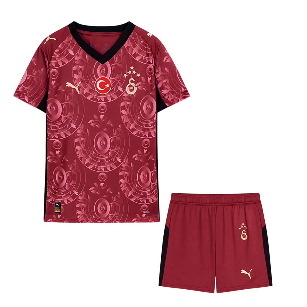Galatasarays 2025/26 Conjunto Terceiro – Criança