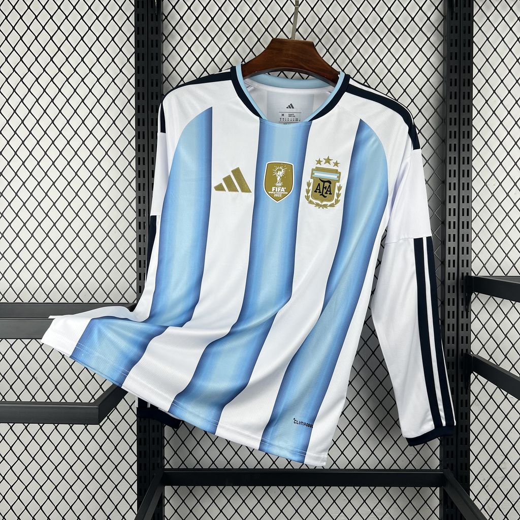 Argentina 2026 Camisola Principal Mundial de Manga Comprida – Homem