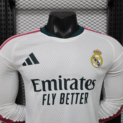 Real Madrid 2026/27 Camisola Principal de Manga Comprida Versão Jogador – Homem
