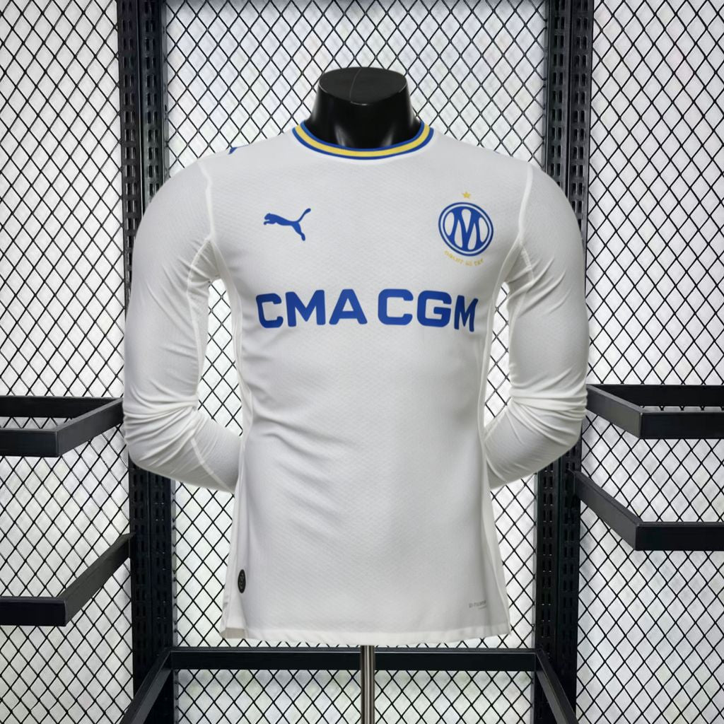 Olympique Marseille 2026/27 Camisola Principal de Manga Comprida Versão Jogador – Homem