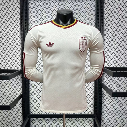 Espanha 2026 Camisola Alternativa Mundial de Manga Comprida Versão Jogador (Versão Campeão 2 Estrelas) – Homem