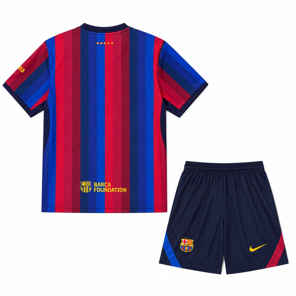Barcelona 2026/27 Conjunto Principal – Criança