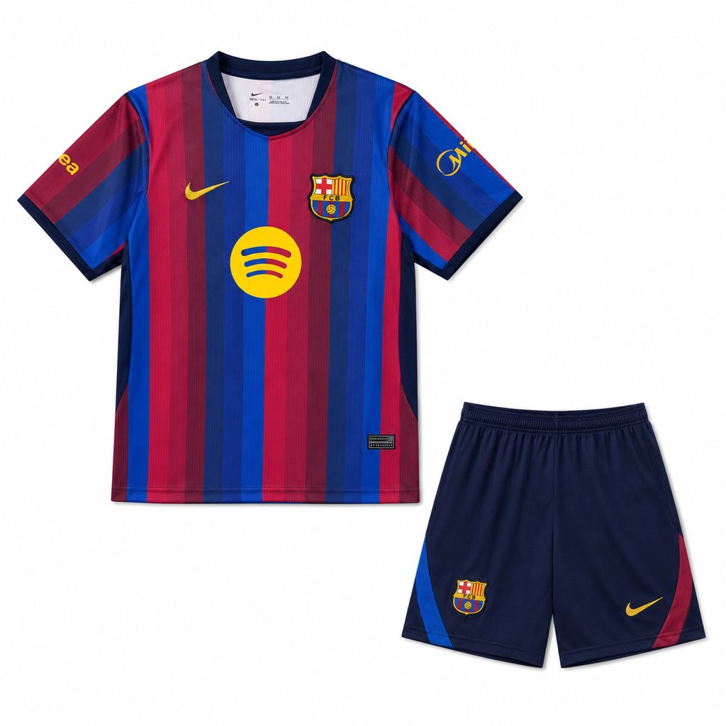Barcelona 2026/27 Conjunto Principal – Criança