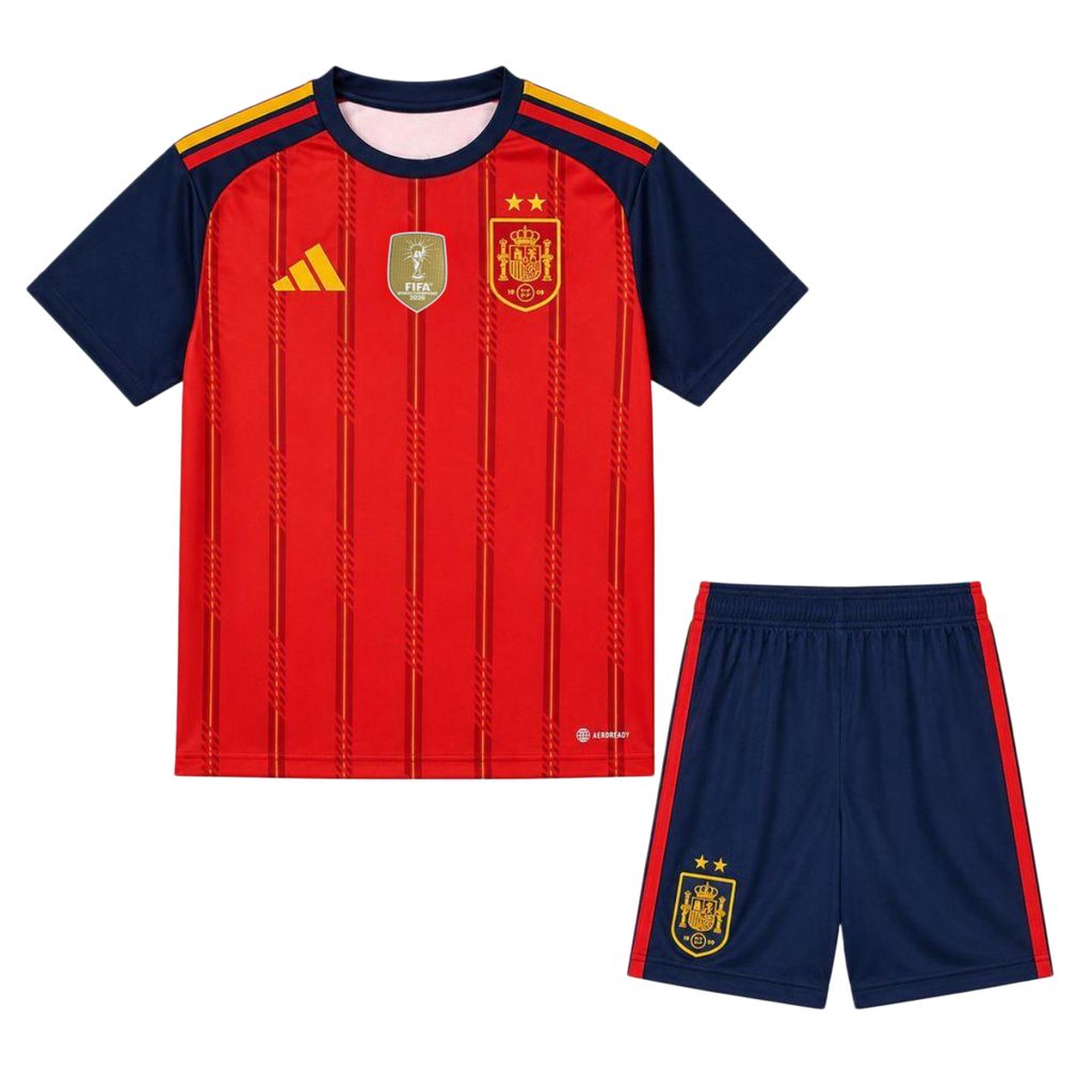 Espanha 2026 Conjunto Principal Mundial Champions Edição – Criança