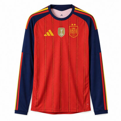 Espanha 2026 Camisola Principal Mundial de Manga Comprida Champions Edição – Homem