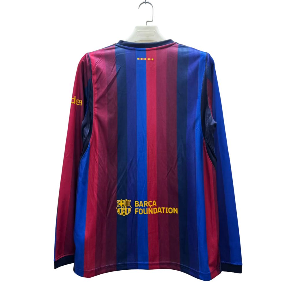 Barcelona 2026/27 Camisola Principal de Manga Comprida – Homem