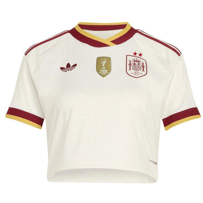 Espanha 2026 Camisola Alternativa Mundial Cropped Champions Edição – Mulher