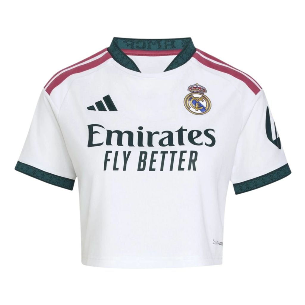 Real Madrid 2026/27 Camisola Principal Cropped – Mulher
