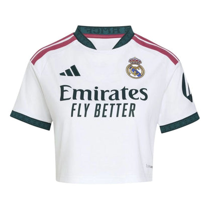 Real Madrid 2026/27 Camisola Principal Cropped – Mulher