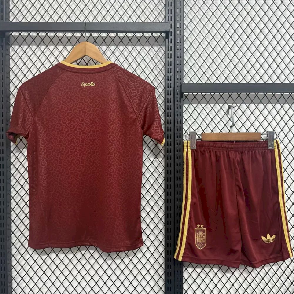 Espanha 2026 Conjunto Terceiro Mundial (Versão Campeão 2 Estrelas) – Criança