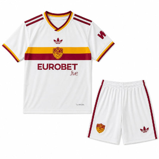 AS Roma 2026/27 Conjunto Alternativo – Criança