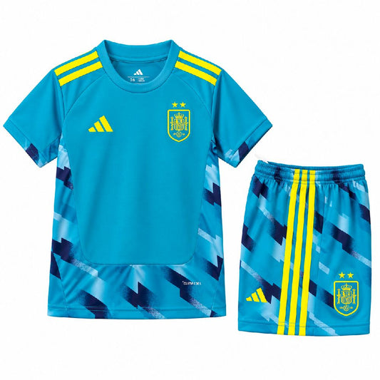 Espanha 2026 Conjunto de Guarda-Redes Mundial (Versão Campeão 2 Estrelas) – Criança