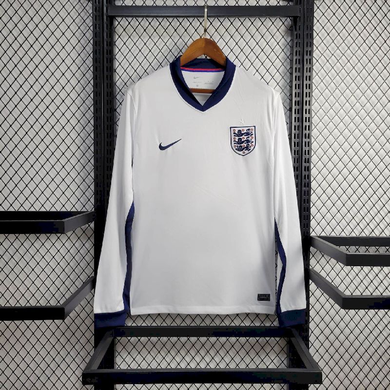 Inglaterra 2024/25 Camisola Principal Euro de Manga Comprida – Homem