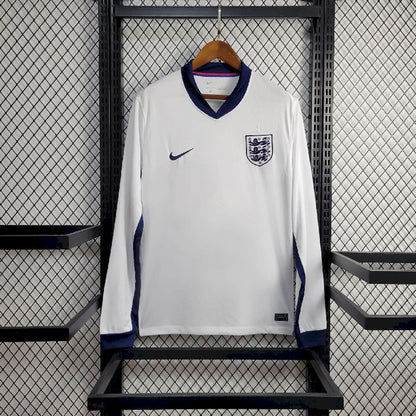 Inglaterra 2024/25 Camisola Principal Euro de Manga Comprida – Homem