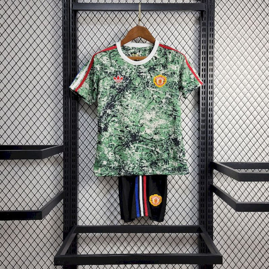 Manchester United 2024/25 Conjunto Stone Roses Originals Icon Edição – Criança