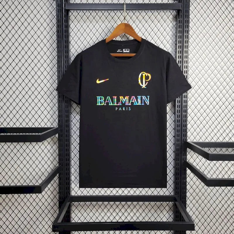 Corinthians 2024/25 T-shirt Balmain Co-Branded Edição – Homem