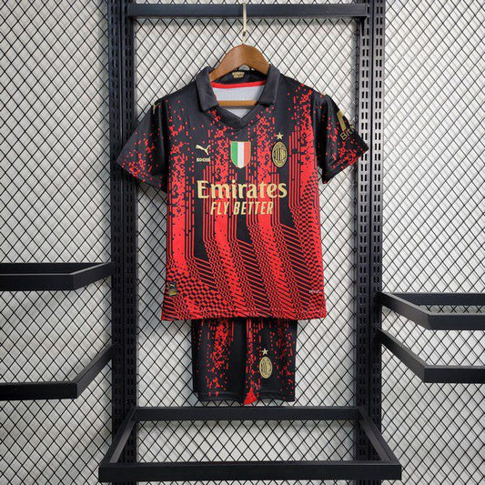 AC Milan 2022/23 Conjunto Quarto – Criança
