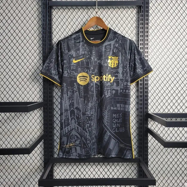 Barcelona 2023/24 Camisola Especial Preta Dourada – Homem