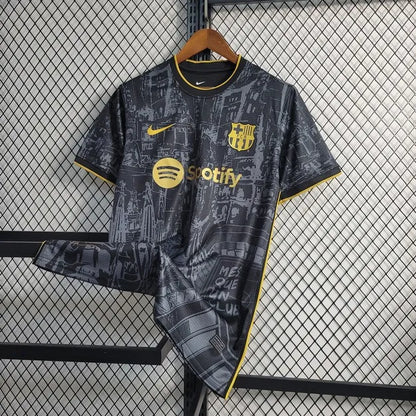 Barcelona 2023/24 Camisola Especial Preta Dourada – Homem