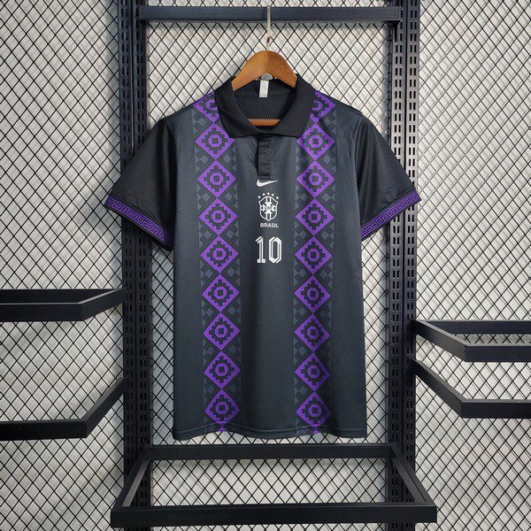 Brasil 2023/24 Preta Polo – Homem