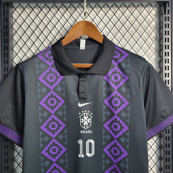 Brasil 2023/24 Preta Polo – Homem