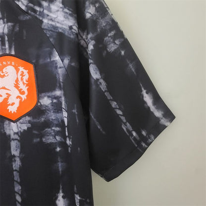 Países Baixos 2022 Pré-Jogo Wear Preta – Homem