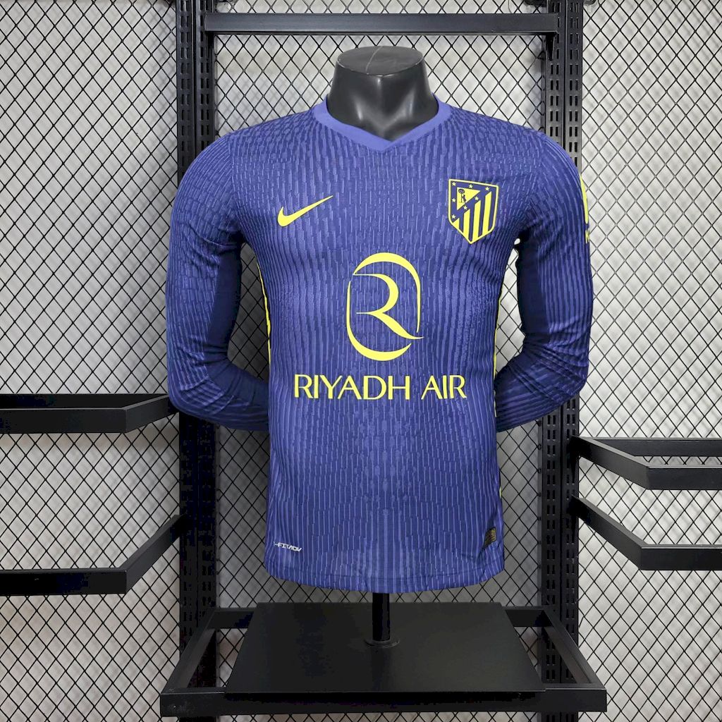 Atlético de Madrid 2025/26 Camisola Terceira de Manga Comprida Versão Jogador – Homem